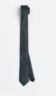 Краватка One Size   атласна в рубчик для чоловіка H&M 1005627-022 зелений 85519