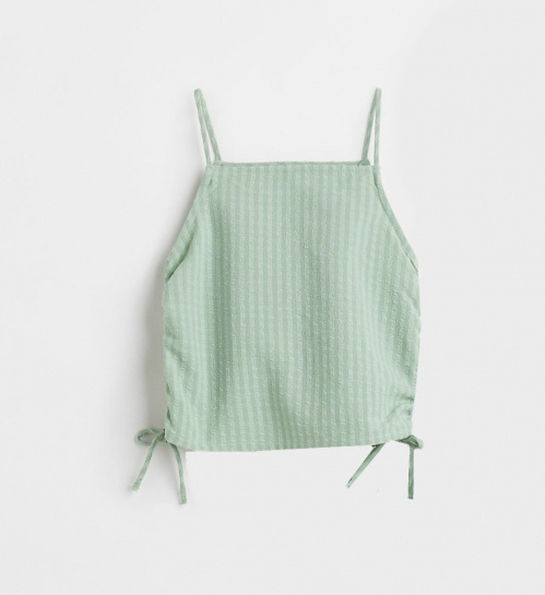 Майка з драпіруванням для дівчинки H&amp;M 1073361-001 152 см (11-12 years) зелений  83339