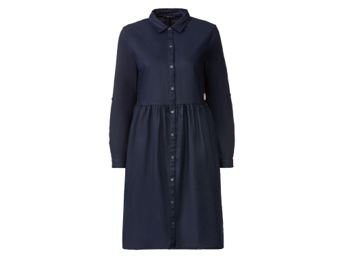 Сукня-плаття (звич.) із конопляного матеріалу для жінки Esmara 376608 34 / XS (EU) темно-синій  88433