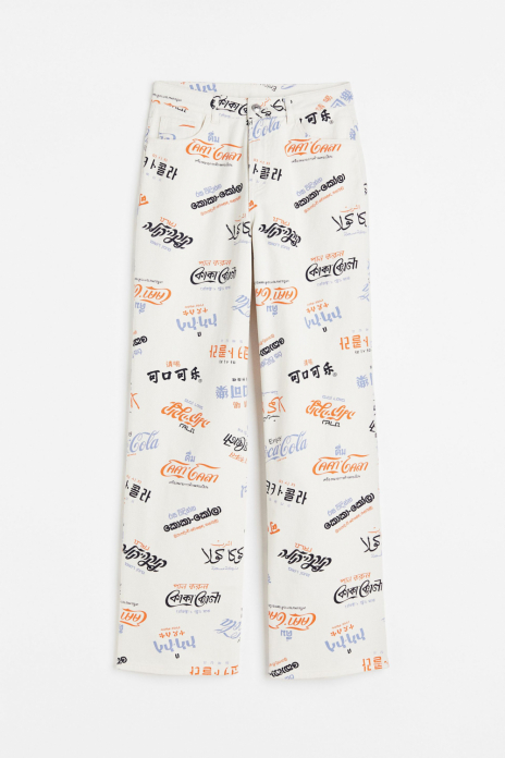 Штани 34,XS Кюлоты  вільного крою для жінки H&amp;M 1131804-001 білий 85495