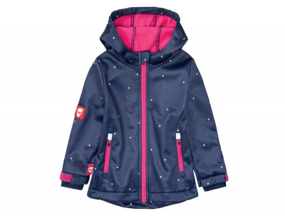 Куртка Softshell 086-92 см (12-24 months)   водовідштовхувальна та вітрозахисна для дівчинки Lupilu 375429 рожевий 81693