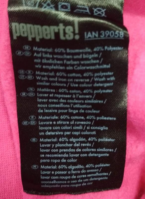 Толстовка  для дівчинки Pepperts 39058 122-128 см (6-8 years) фіолетовий 56294