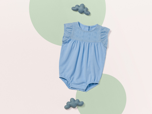 Боді (звич.) з коротким рукавом для дівчинки Lupilu 461446 050-56 см (0-2 months) блакитний  89374