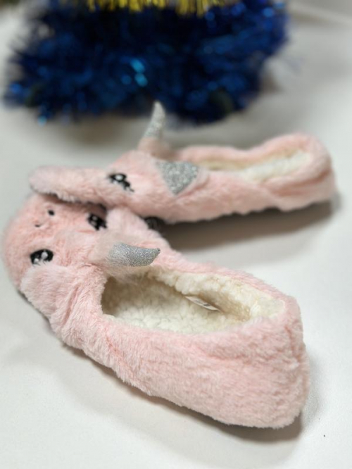 Хатні капці зі штучного хутра для жінки Ardene 0B-FW30468-09 розмір взуття 37-38 рожевий  78507