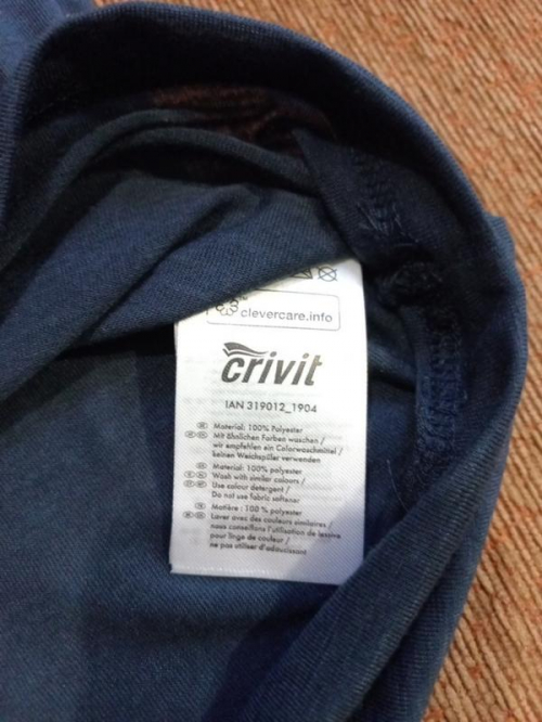 Спортивна футболка з швидковисихаючої тканини для жінки Crivit 319012 40 / L темно-синій 68792