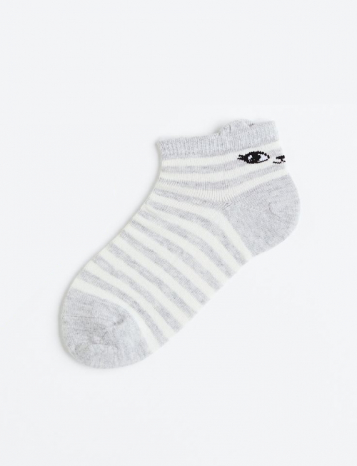 Шкарпетки 34-36   короткі для дівчинки H&amp;M 0520175-026 сірий 80837