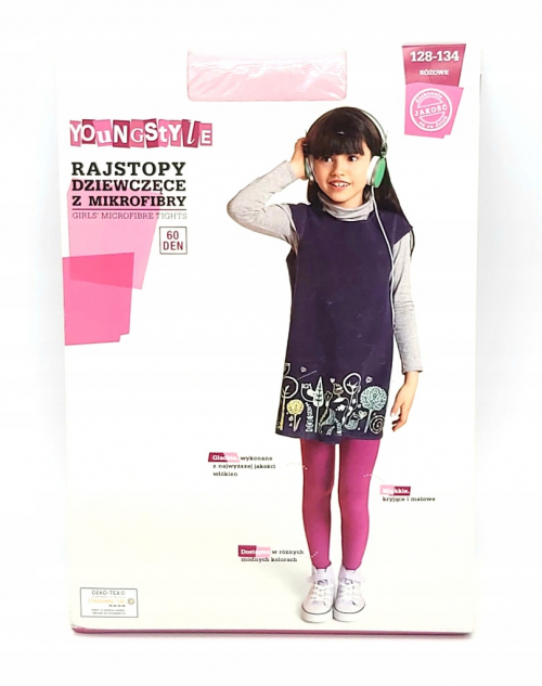 Колготки 60 Den   капронові для дівчинки Young Style BDO58473 140-146 см (9-11 years) рожевий 58375