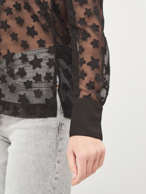 Блузка легка напівпрозора для жінки H&amp;M 0548482-003 36 / S (EU) чорний  82482