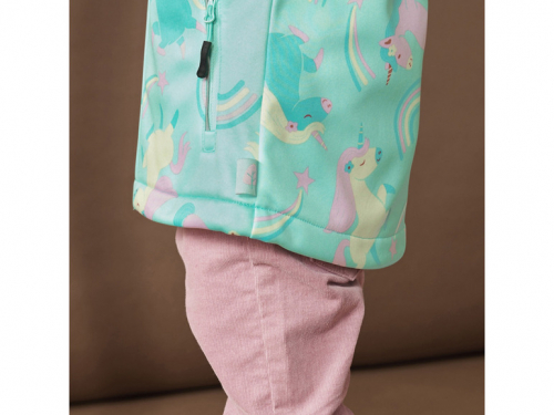 Куртка Softshell 098-104 см (2-4 years)   водовідштовхувальна та вітрозахисна для дівчинки Lupilu 445131 бірюза 89980