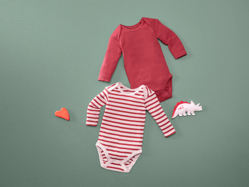 Боді 074-80 см (6-12 months)   в рубчик набір 2 шт. для дівчинки Lupilu 428450 Різнобарвний 88334