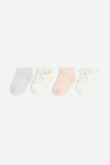 Шкарпетки (пусто)   набір 4 пари для дівчинки H&M 1125763-001 розмір взуття 22-24 (2-3 years) Різнобарвний 80980