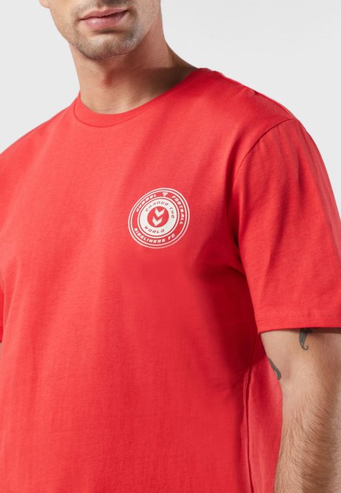 Футболка з логотипом для чоловіка Hummel 212742 36 / S червоний  75451