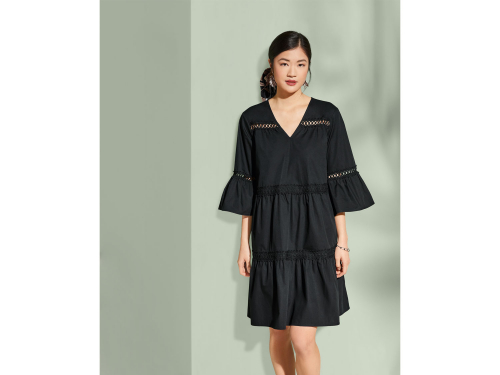 Сукня-плаття (звич.) рукав 3/4 для жінки Esmara 371372 34 / XS чорний  87294