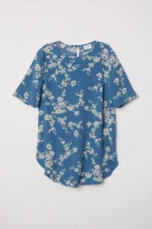 Блузка з віскозою для жінки H&M 0684029-001 40 / M (EU) синій  78368