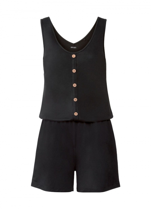 Комбінезон декорований гудзиками для жінки Esmara 348376 34 / XS чорний  74467