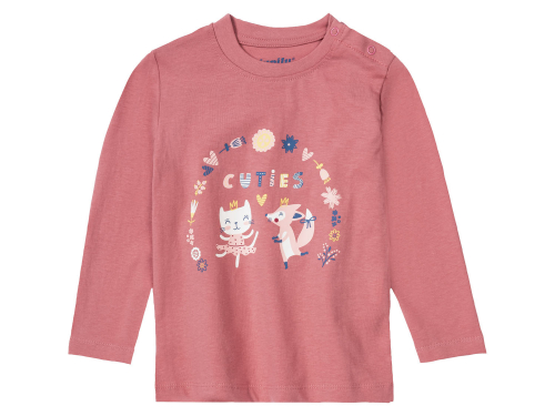 Піжама (лонгслів і штани) для дівчинки Lupilu 382074 086-92 см (12-24 months) рожевий  84922
