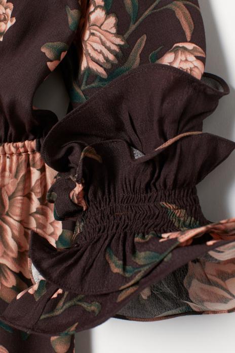 Плаття з крепової тканини для жінки H&amp;M 0832095-001 36 / S коричневий  80613