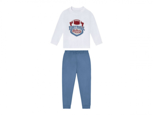 Піжама 098-104 см (2-4 years)   (лонгслів і штани) для хлопчика Lupilu 357028 блакитний 72785
