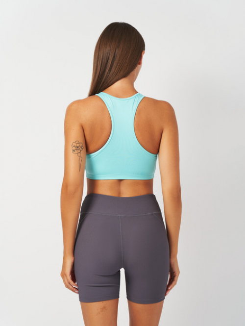 Спортивний топ M   на блискавці для жінки H&amp;M 0971578-001 бірюза 86048