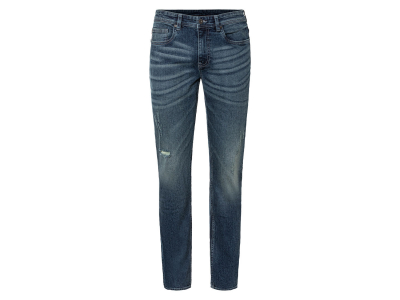 Джинси 52,L  Slim Fit з потертостями для чоловіка Livergy 452930 синій 88368