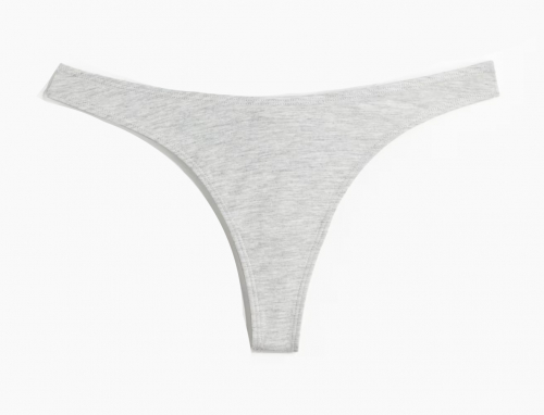 Трусики-стринги бавовняні для жінки H&amp;M 1245865-003 40 / L сірий  87423