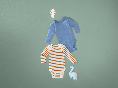 Боді 062-68 см (2-6 months)   в рубчик набір 2 шт. для хлопчика Lupilu 428444 Різнобарвний 88333