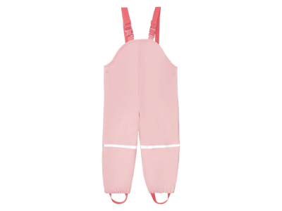Напівкомбінезон-дощовик на флісовій підкладці для дівчинки Lupilu 356916 098-104 см (2-4 years) рожевий  77111
