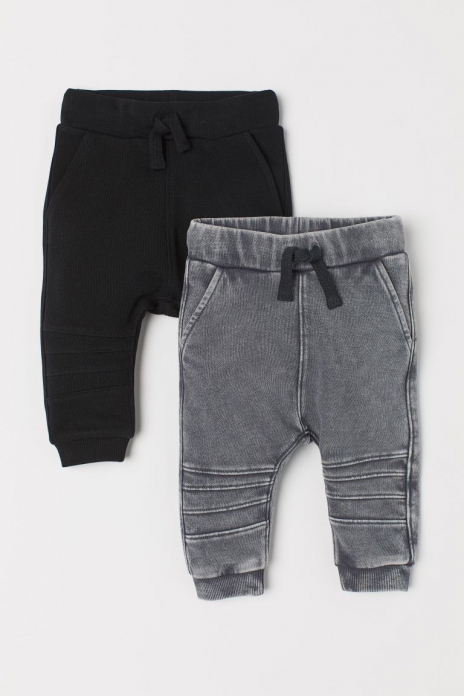 Спортивні штани  для хлопчика H&amp;M 0702927001 086 см (12-18 months) чорний 64104