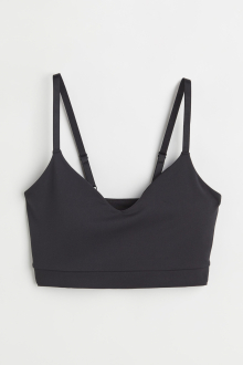 Спортивний топ L   зі знімними вкладками для жінки H&M 1014480-001 чорний 86043