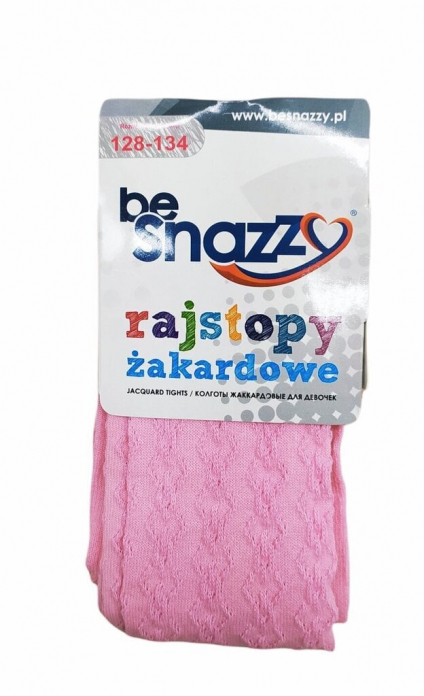 Колготки ажурної в'язки для дівчинки Be Snazzy RA-007 068-74 см (3-9 months) рожевий  78414