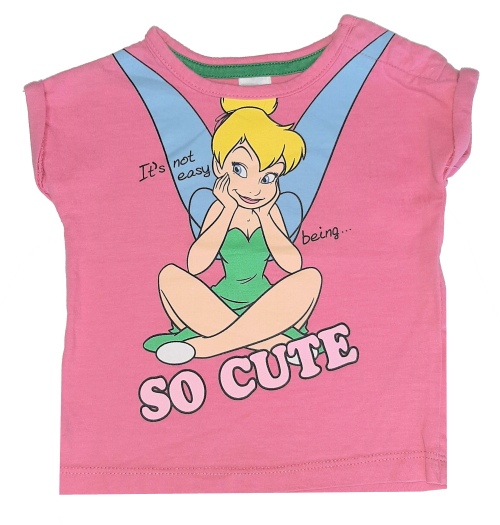 футболка 062 см (2-3 months)   бавовняна з принтом для дівчинки Disney BDO44328 рожевий 44328