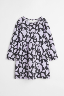 Сукня (плаття) 110-116 см (4-6 years)   з принтом Хелловін для дівчинки H&M 0929076-068 фіолетовий 85616