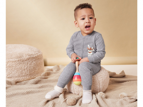 Чоловічок бавовняний на кнопках для хлопчика Lupilu 450535 074-80 см (6-12 months) сірий  89846