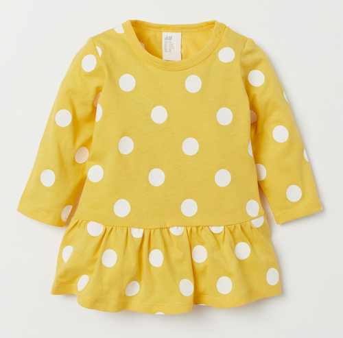 Плаття  для дівчинки H&amp;M 0778169005 092 см (18-24 months) жовтий 66415