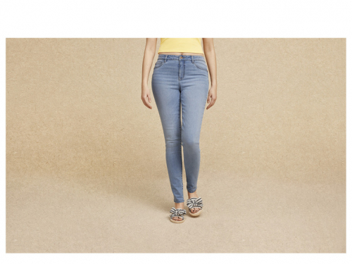 Джинси 46,L  Skinny з високою посадкою вузькі для жінки Esmara 440669 блакитний 89677