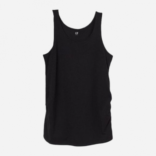 Майка для вагітних XL   бавовняна трикотажна для жінки H&amp;M 0916881-006 чорний 85505