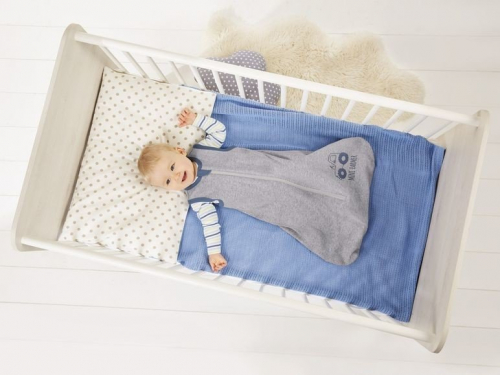Спальний мішок    бавовняний для хлопчика Lupilu 296145 050-68 см (0-6 months) сірий 44026