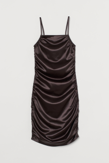 Плаття з драпіруванням для жінки H&M 0918947-001 38 / M коричневий  82463