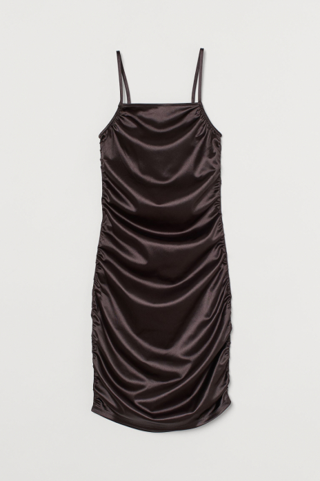 Плаття з драпіруванням для жінки H&amp;M 0918947-001 38 / M коричневий  82463