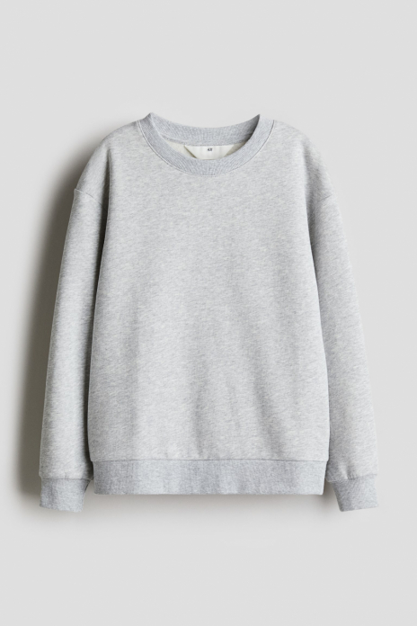 Світшот 110-116 см (4-6 years)   з начосом для дівчинки H&amp;M 1022638-004 сірий 85544