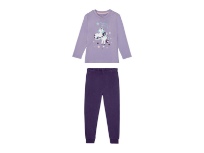 Піжама    (лонгслів і штани) для дівчинки Lupilu 363708 086-92 см (12-24 months) фіолетовий 68458