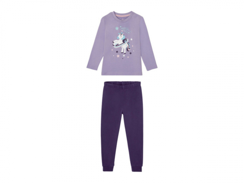 Піжама 098-104 см (2-4 years)   (лонгслів і штани) для дівчинки Lupilu 363708 фіолетовий 68459