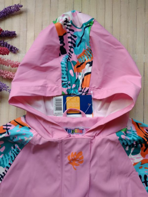 Куртка-дощовик водовідштовхувальна та вітрозахисна для дівчинки Lupilu 292371 098-104 см (2-4 years) рожевий  74047