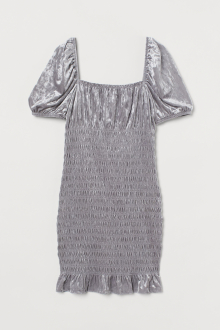 Плаття велюрове для жінки H&M 0934246-002 38 / M сірий  82453