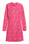 Платье кружевное на подкладке для женщины H&M 0563814-001 34,XS Розовый  78077