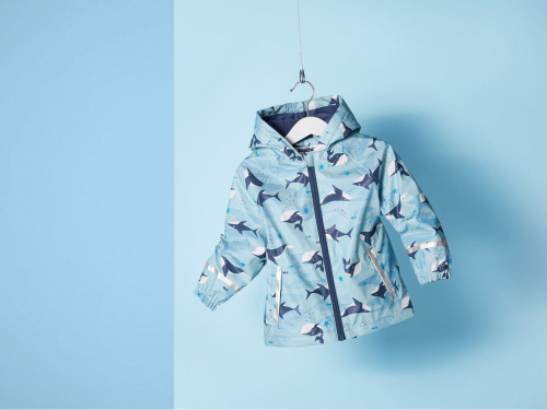 Куртка-дощовик на флісовій підкладці для хлопчика Lupilu 378005 086-92 см (12-24 months) блакитний  77107