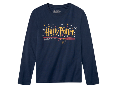 Футболка-лонгслів бавовняна з принтом для хлопчика Disney 390438 134-140 см (8-10 years) темно-синій  90380