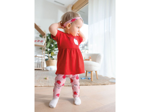 Костюм (футболка і легінси і пов для дівчинки Lupilu 362200 050-56 см (0-2 months) червоний  82758