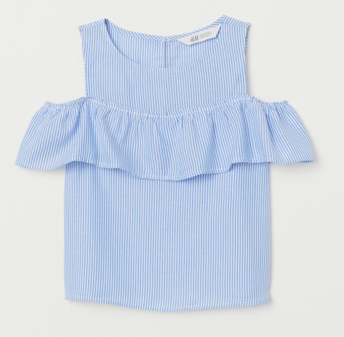 Блузка  для дівчинки H&amp;M 0716303003 170 см (14-15 years) блакитний 63494