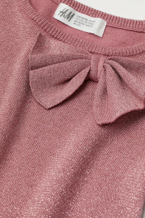 Плаття 122-128 см (6-8 years)   тонкої в'язки для дівчинки H&amp;M 0871308-001 рожевий 80263